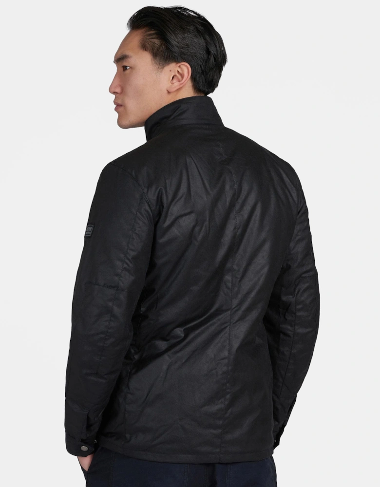 Duke Mens Wax Jacket - Black