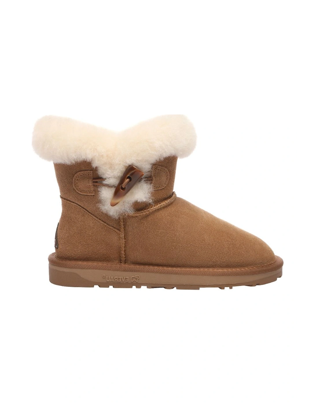 Real Sheepskin Robin Horn Toggle button Mini Boots with TPR Sole, 2 of 1