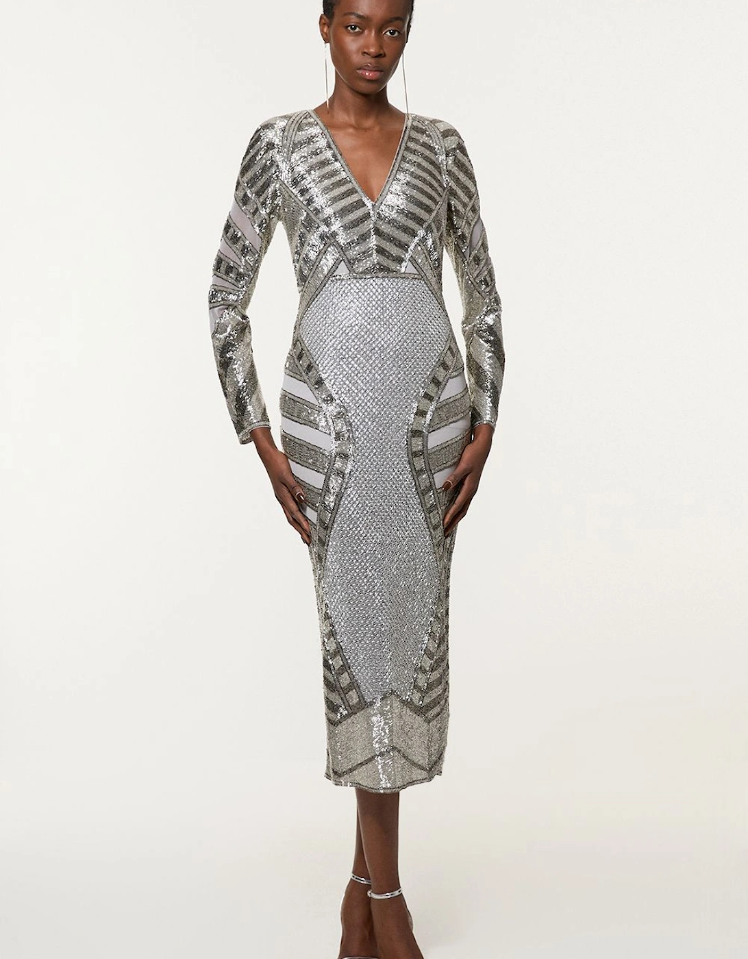 Tall Premium Beaded Embellished Woven Maxi Dress, 2 of 1