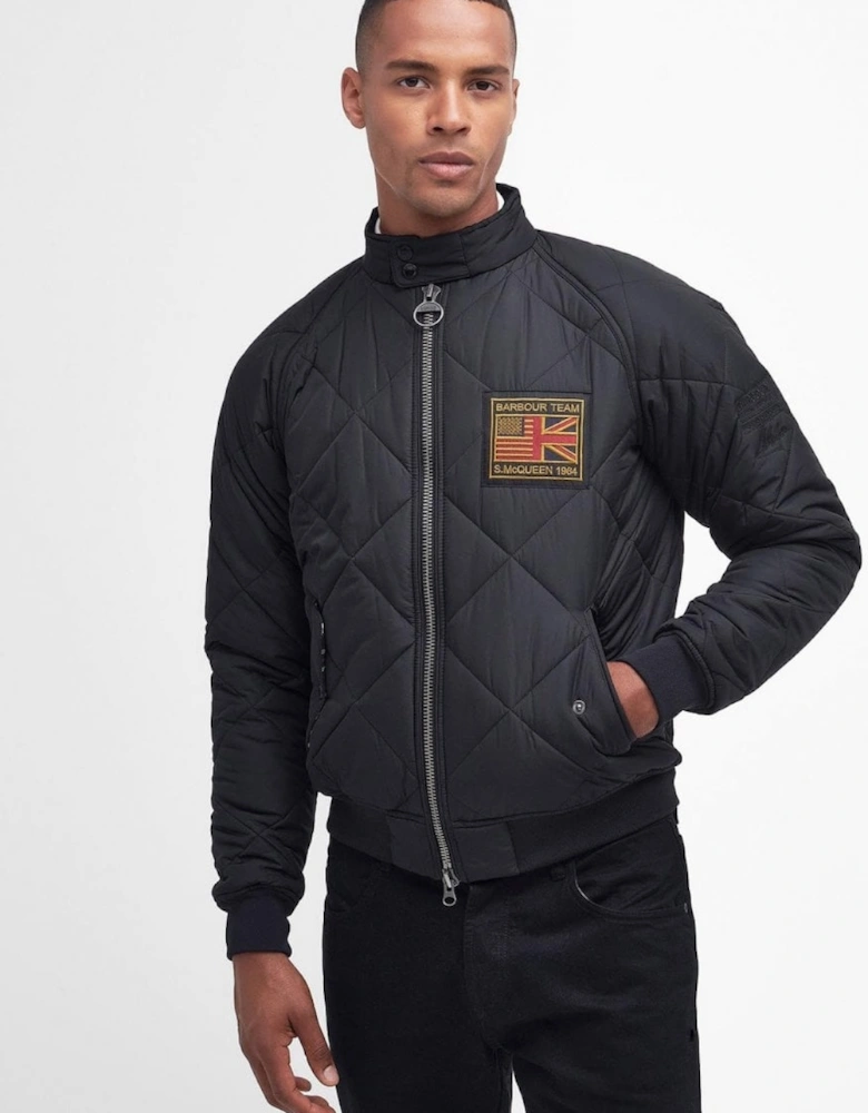Quilted Merchant Mens Jacket - Black