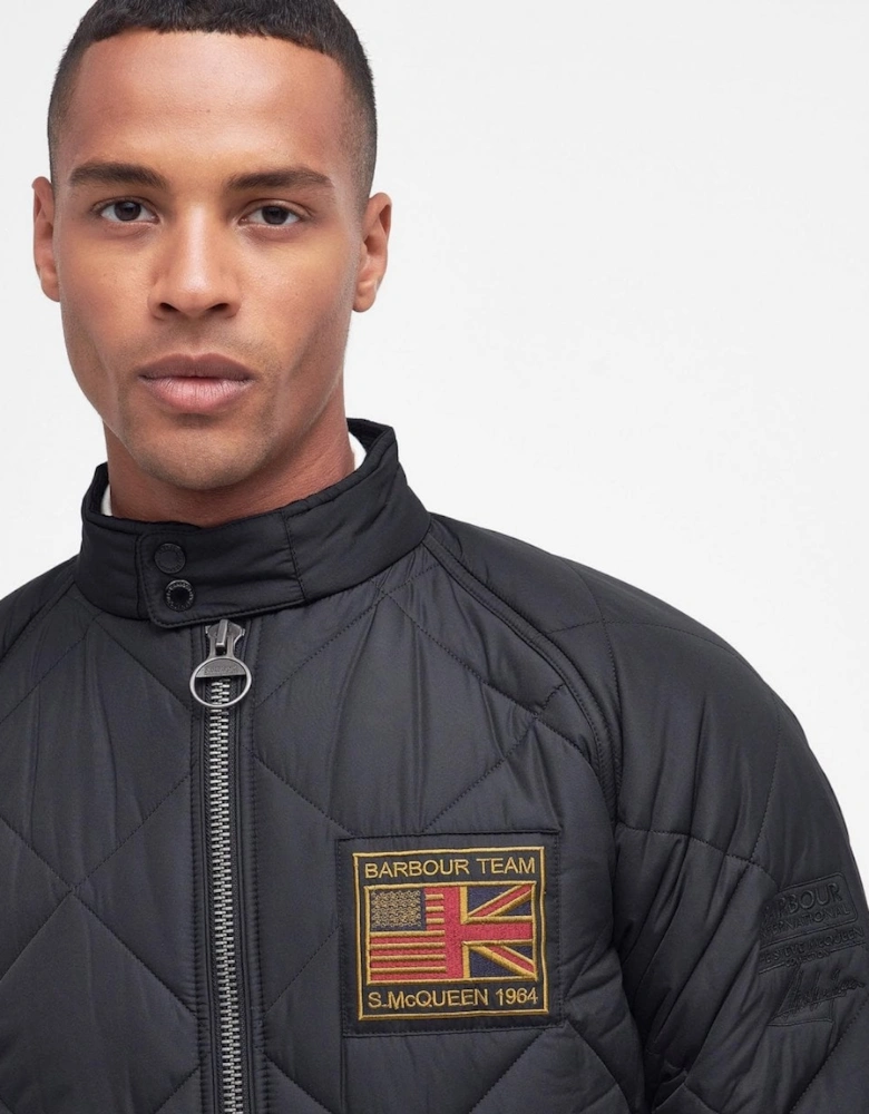 Quilted Merchant Mens Jacket - Black