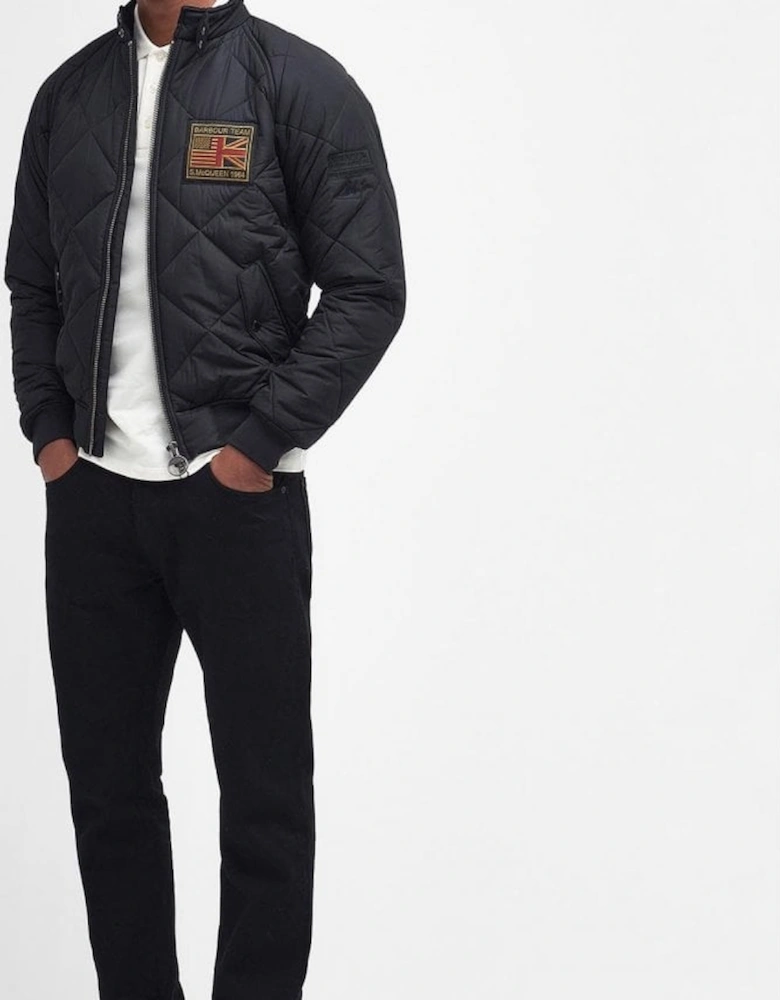 Quilted Merchant Mens Jacket - Black