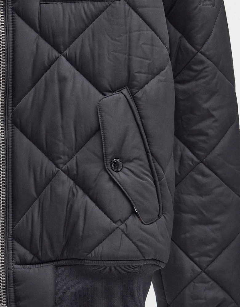 Quilted Merchant Mens Jacket - Black