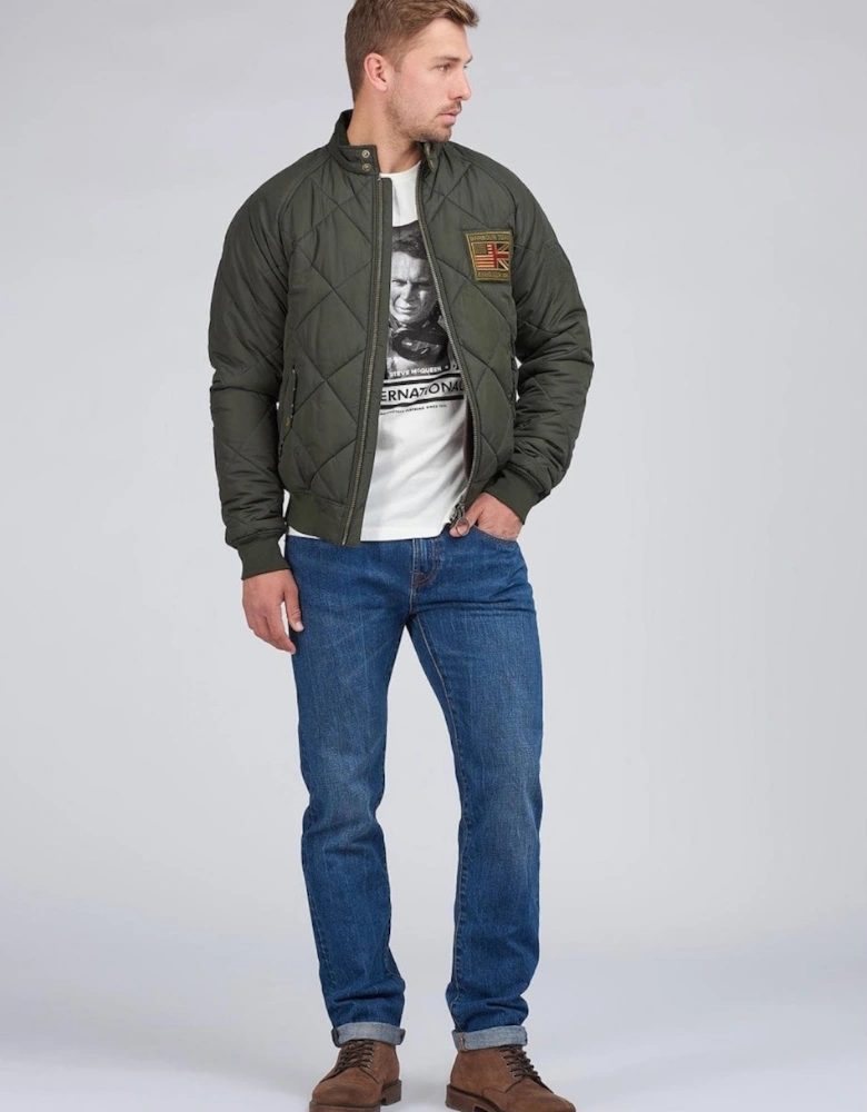Quilted Merchant Mens Jacket - Sage