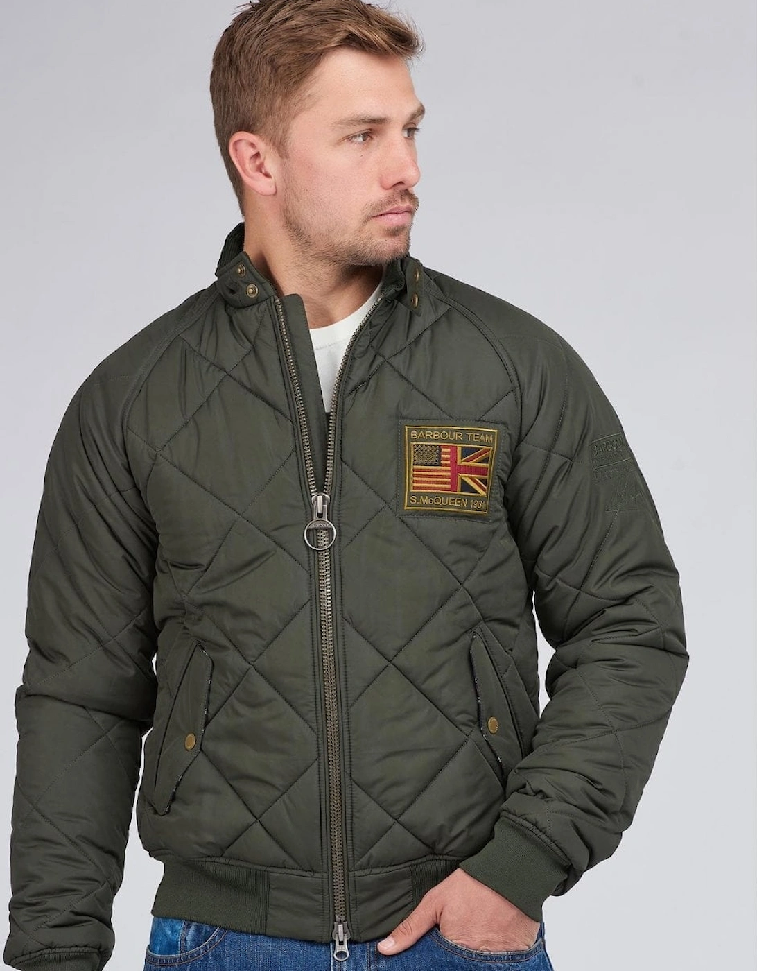 Quilted Merchant Mens Jacket - Sage, 9 of 8