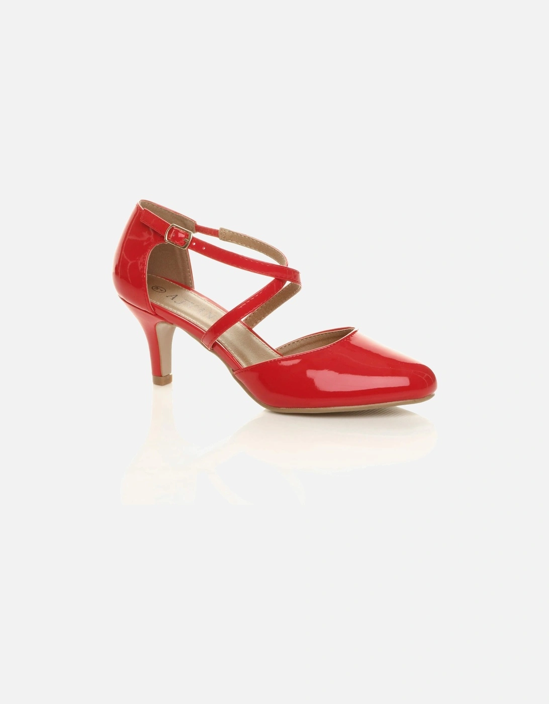 High  Heel Crossed Straps  2 Part Heels, 2 of 1