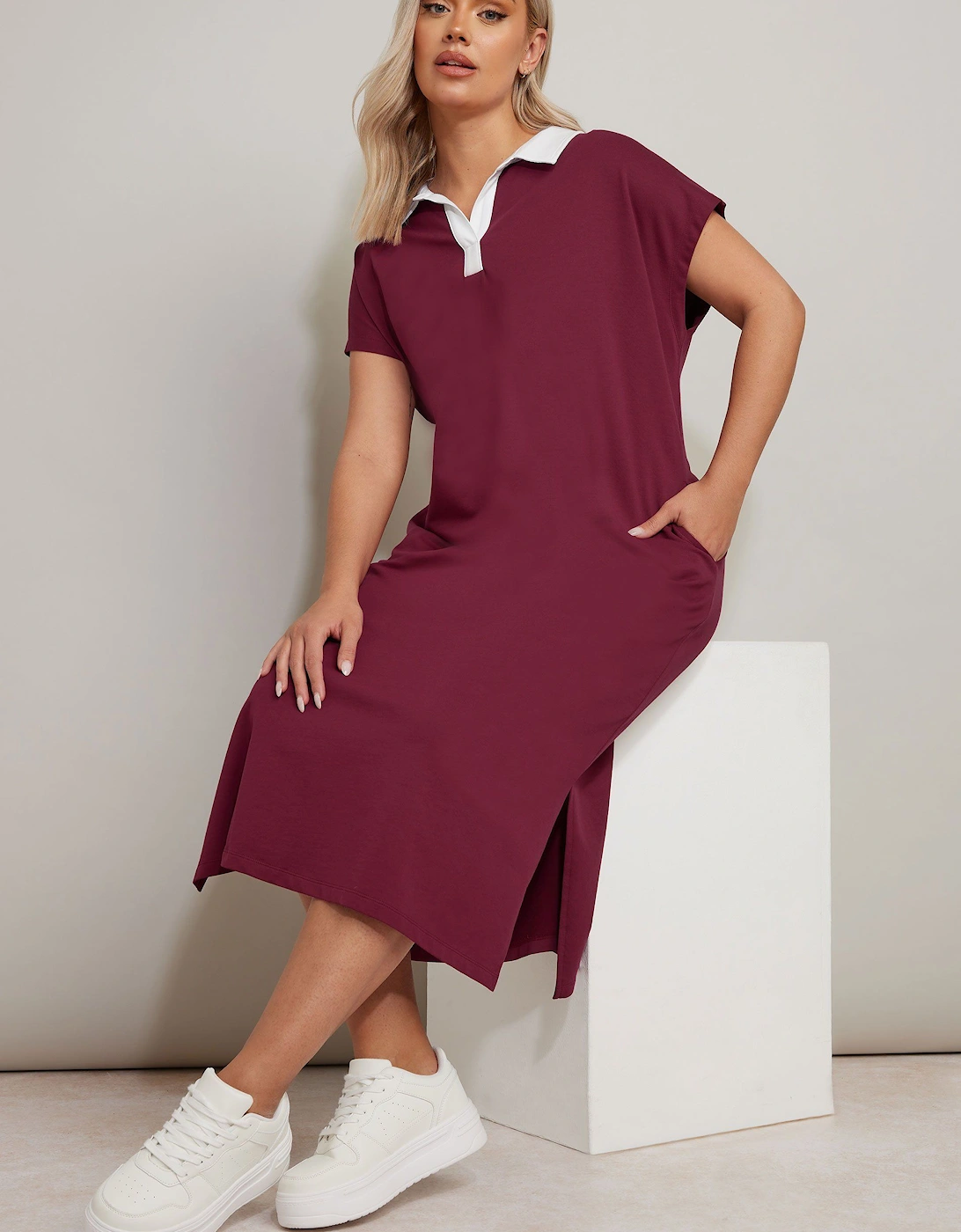 Jersey Collar Grown Sleeve Dress, 2 of 1