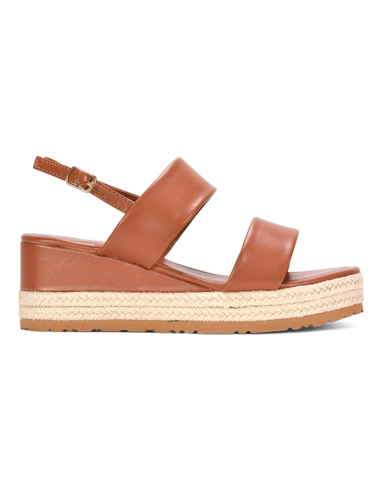 'Ally' Low Heel Platform Wedge Espadrill  Slingback Sandals