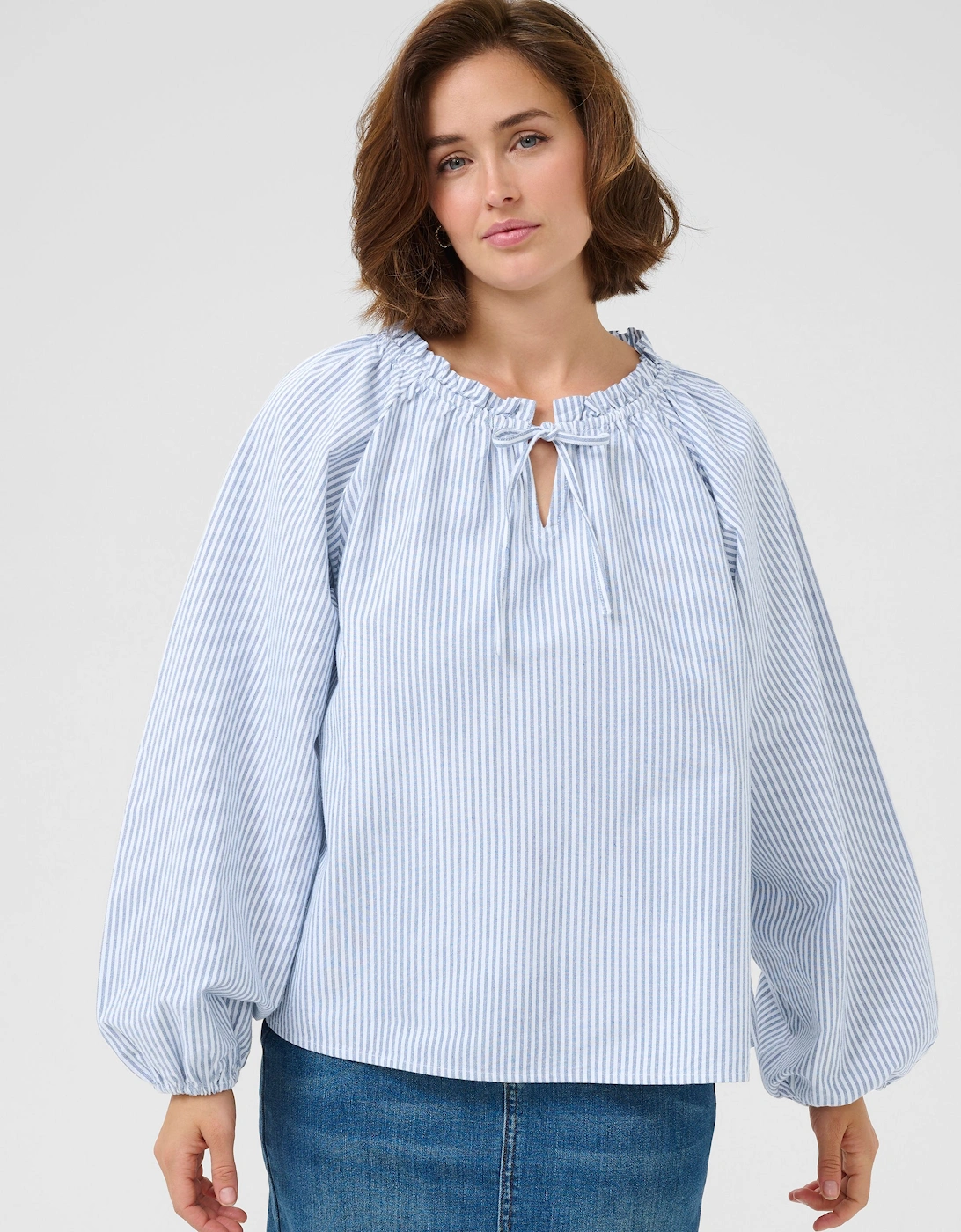 KAnelly Blouse Notch Neck Long Sleeves, 2 of 1