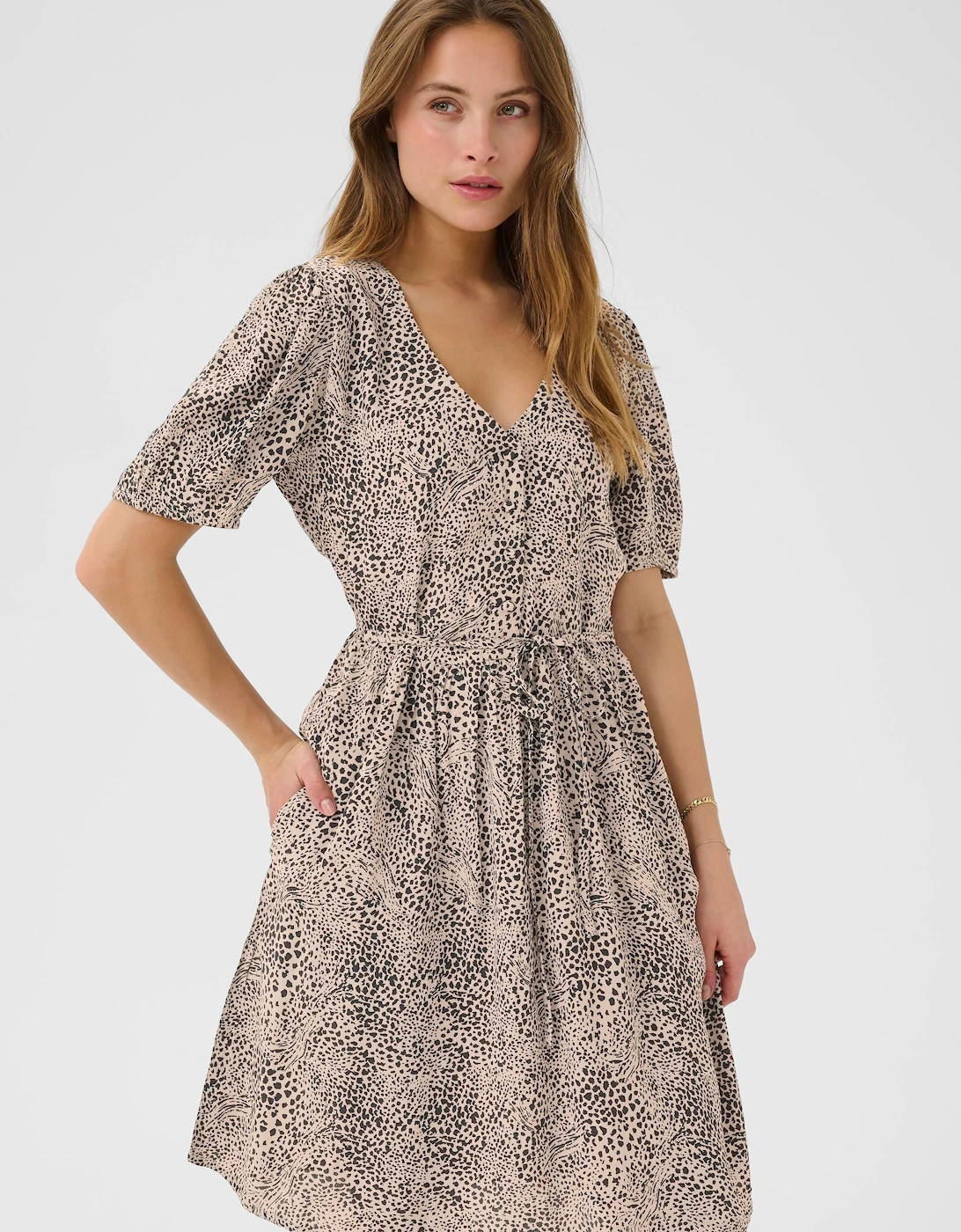 KAliana V-Neck Short Sleeve Mini Dress, 2 of 1