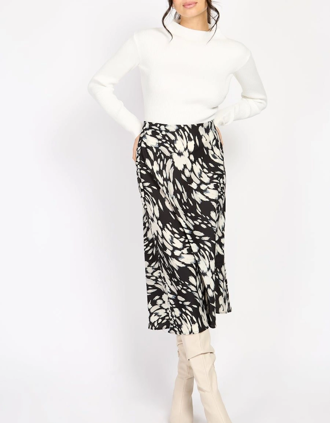 Animal Print Midi Slip Skirt, 2 of 1