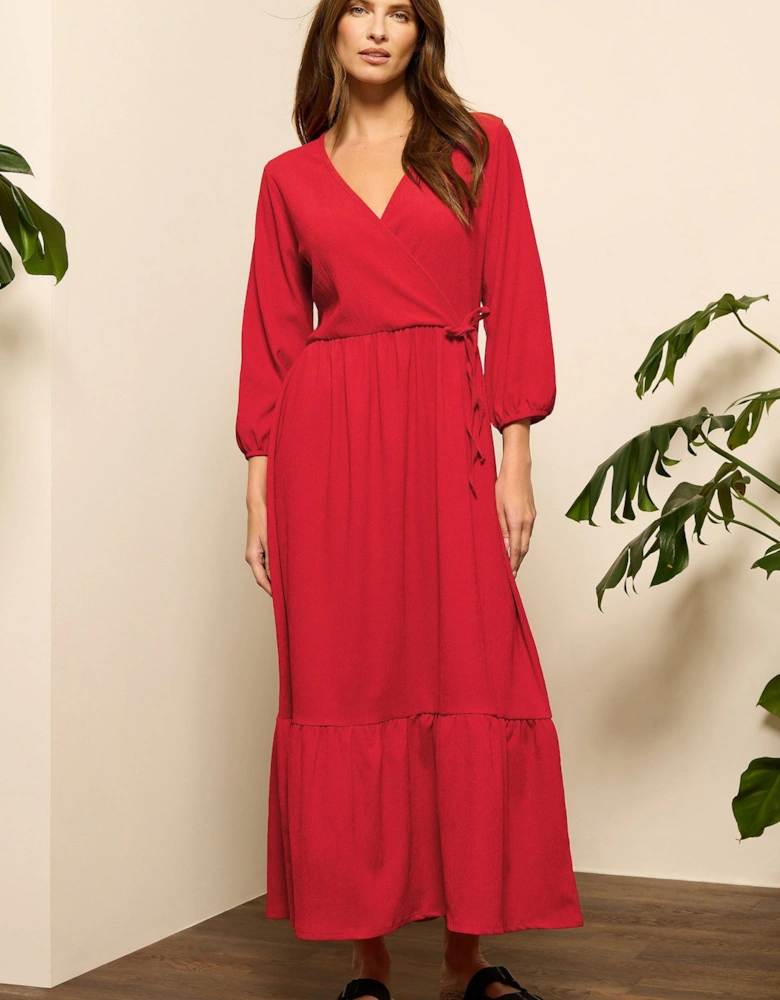 Tiered Wrap Dress