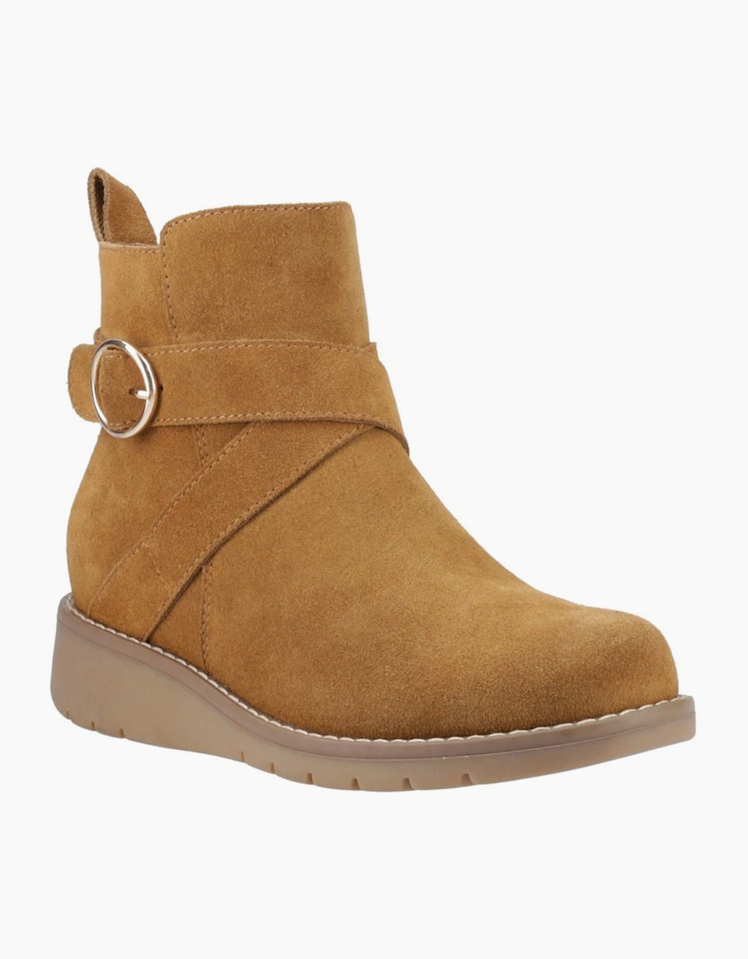 Hush Puppies (Brown, 7 (Adults')) Lyra Suede Women's Tan Winter Ankle Boots - Image 4