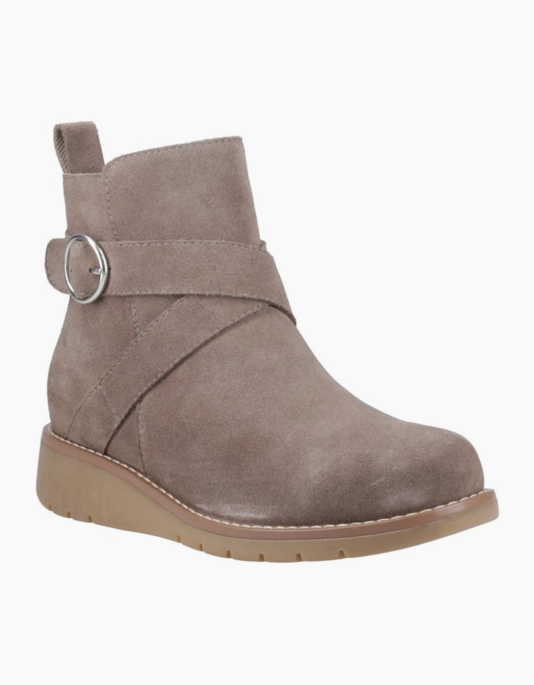 Hush Puppies Women's Beige Lyra Suede Taupe Winter Ankle Boots Uk Size 4 - Image 5