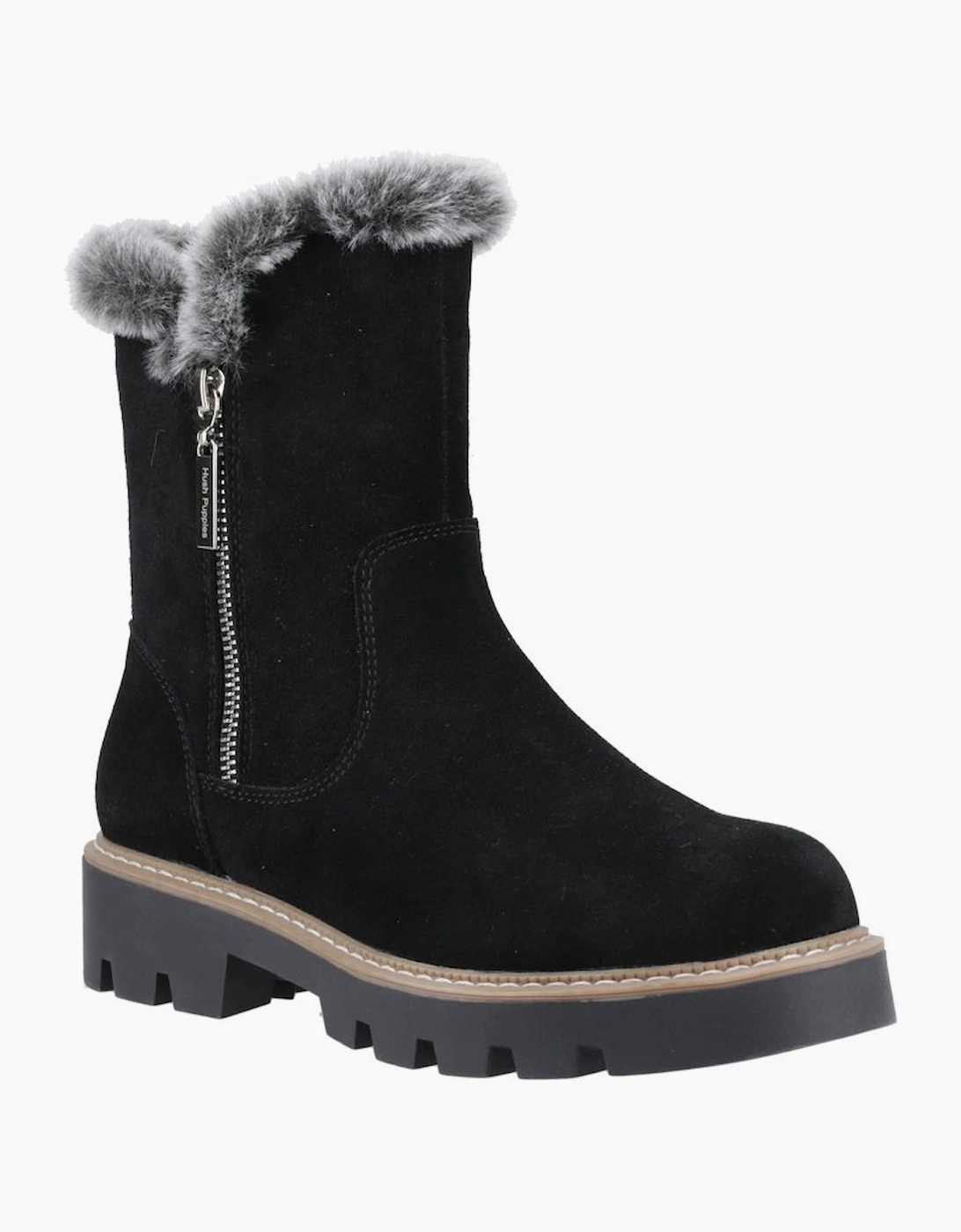 Hush Puppies Women's Black Ambre Zip Boots - Size: 7