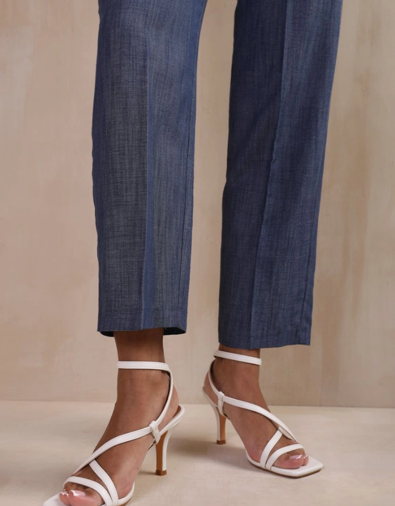 'Austin' Multi Strap Cross Over Mid Heels