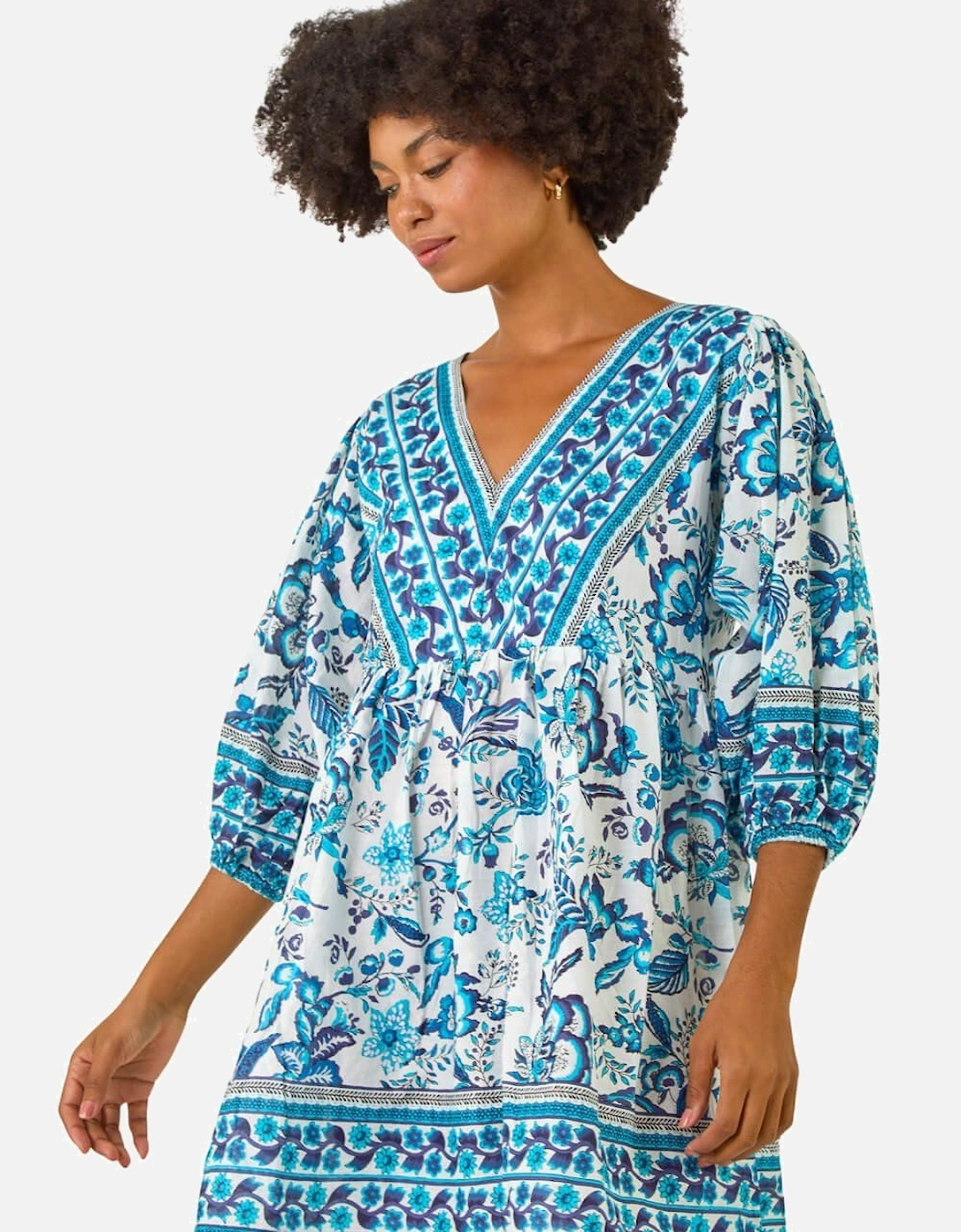 Floral Border Print Dress, 2 of 1