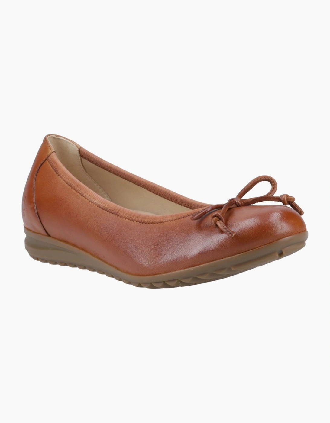 Hush Puppies Tan Lucille Bow Ballerinas - Image 4