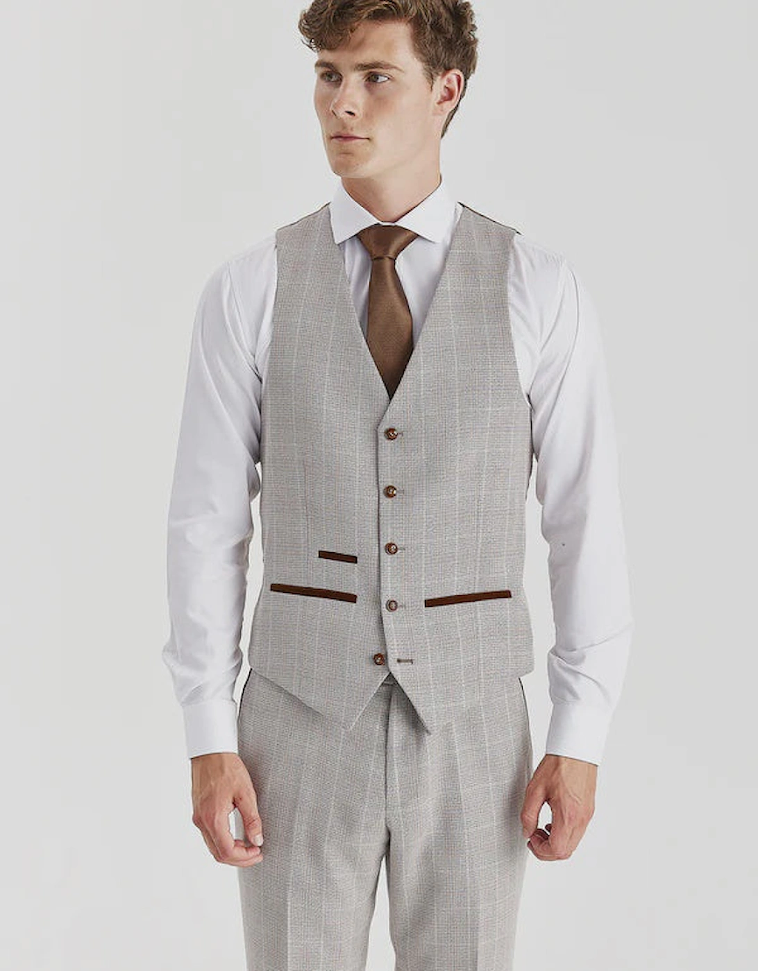 Leo Waistcoat - Beige, 3 of 2