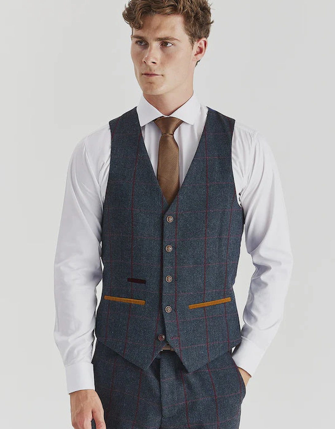 Madrid Waistcoat - Navy Blue, 2 of 1