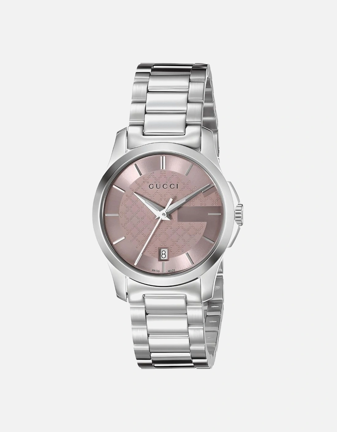 Women's Gucci YA126524 G-Timeless Pink Dial Ladies Watch - Silver