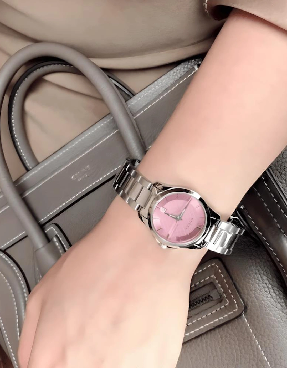 YA126524 G-Timeless Pink Dial Ladies Watch