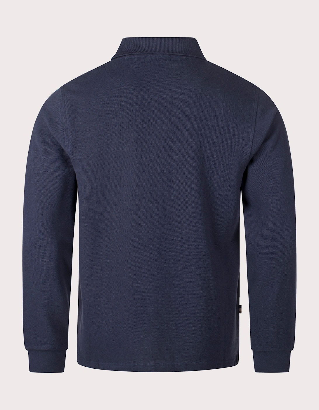 Stripes Piquet Long Sleeve Polo Shirt