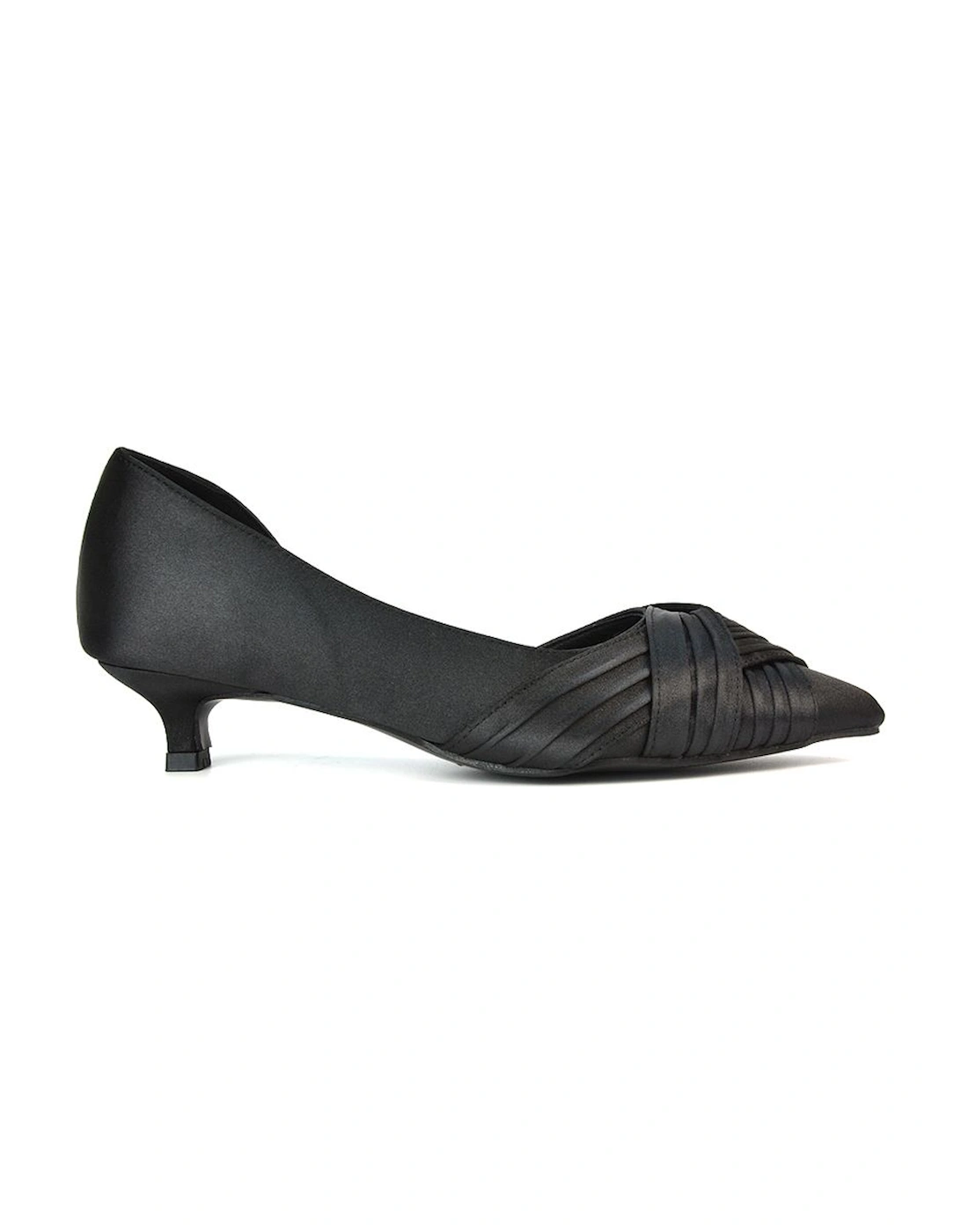 'Freya' Pointed Toe Kitten Low Heel Classic Bridal Shoe Pumps, 2 of 1