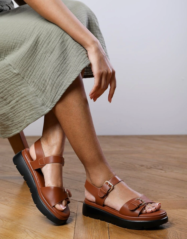 'Andrea' Chunky Buckle Strap Sandal