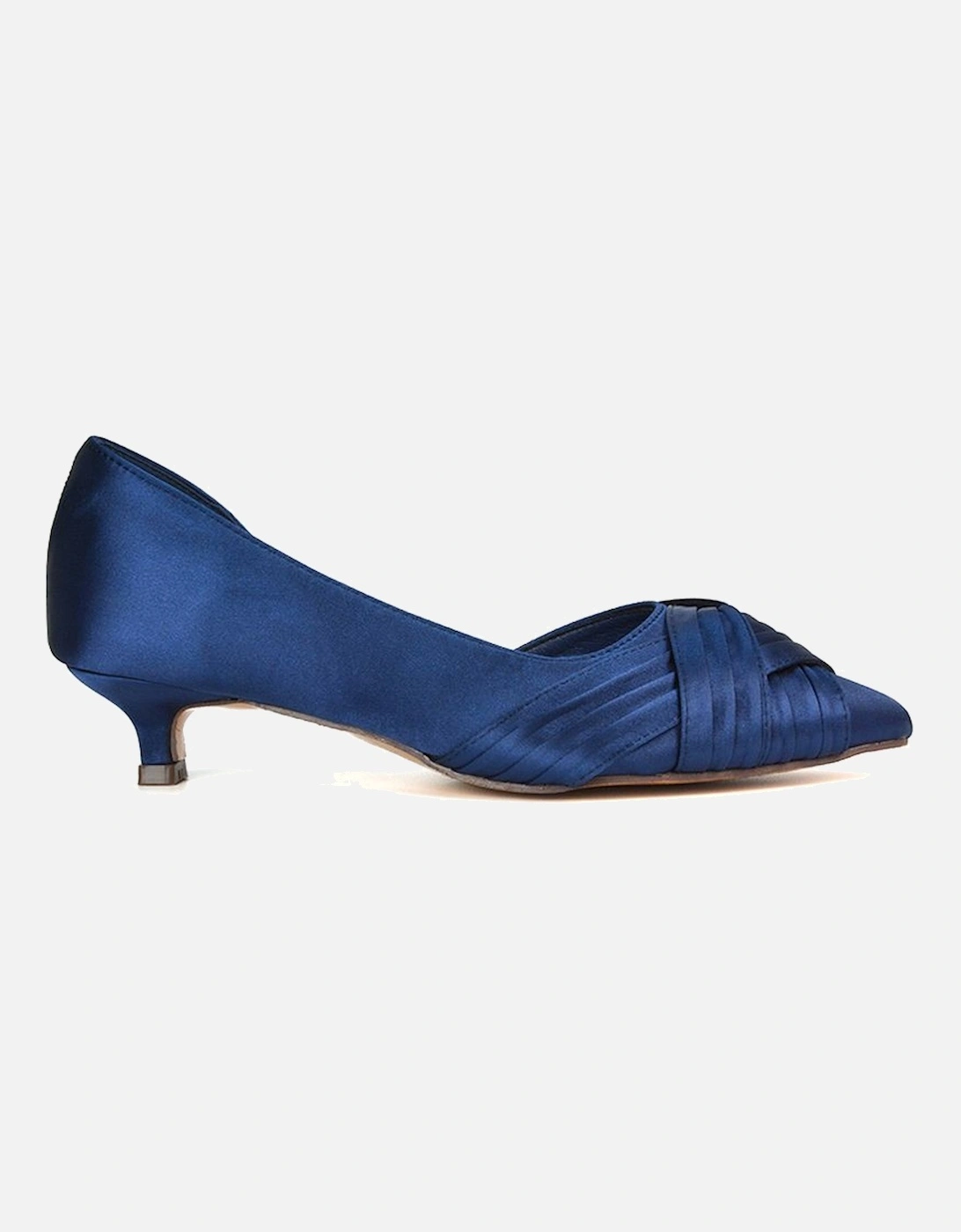 'Freya' Pointed Toe Kitten Low Heel Classic Bridal Shoe Pumps, 2 of 1