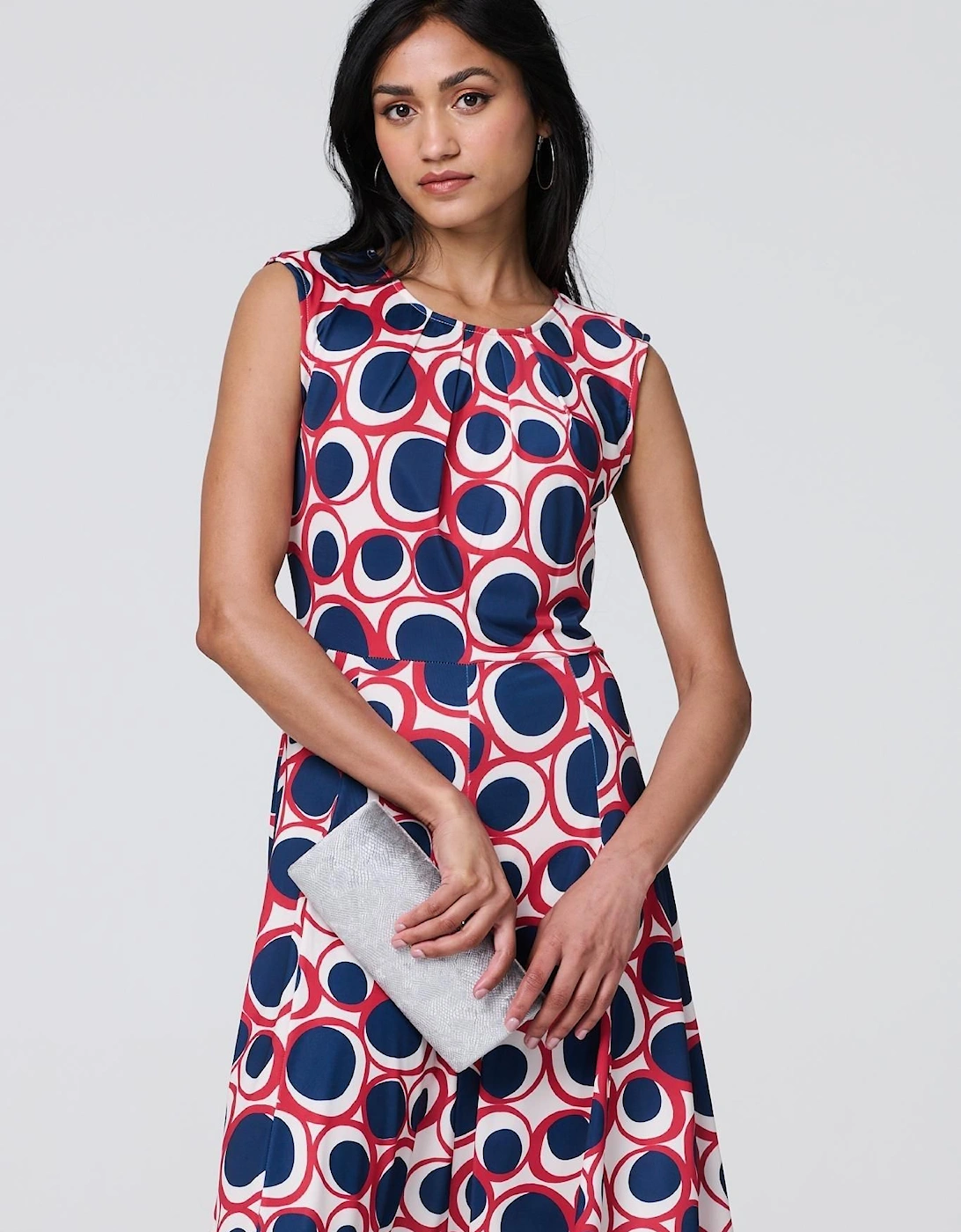 Abstract Sleeveless Knee Length Dress, 2 of 1