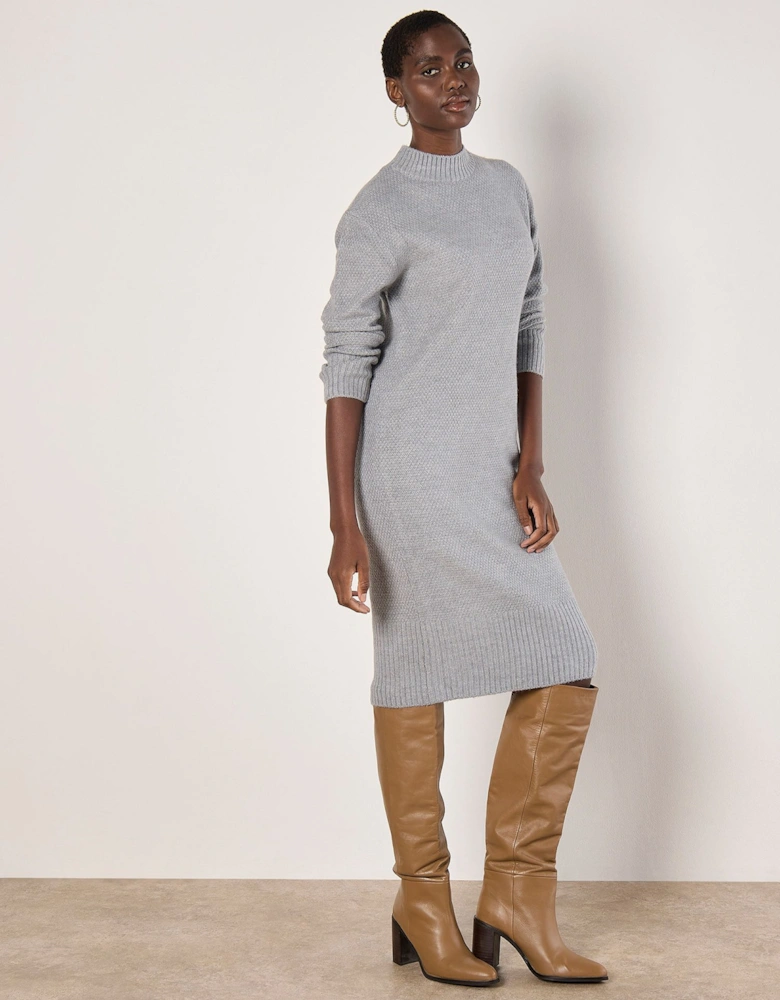 Waffle Knit Midi Dress