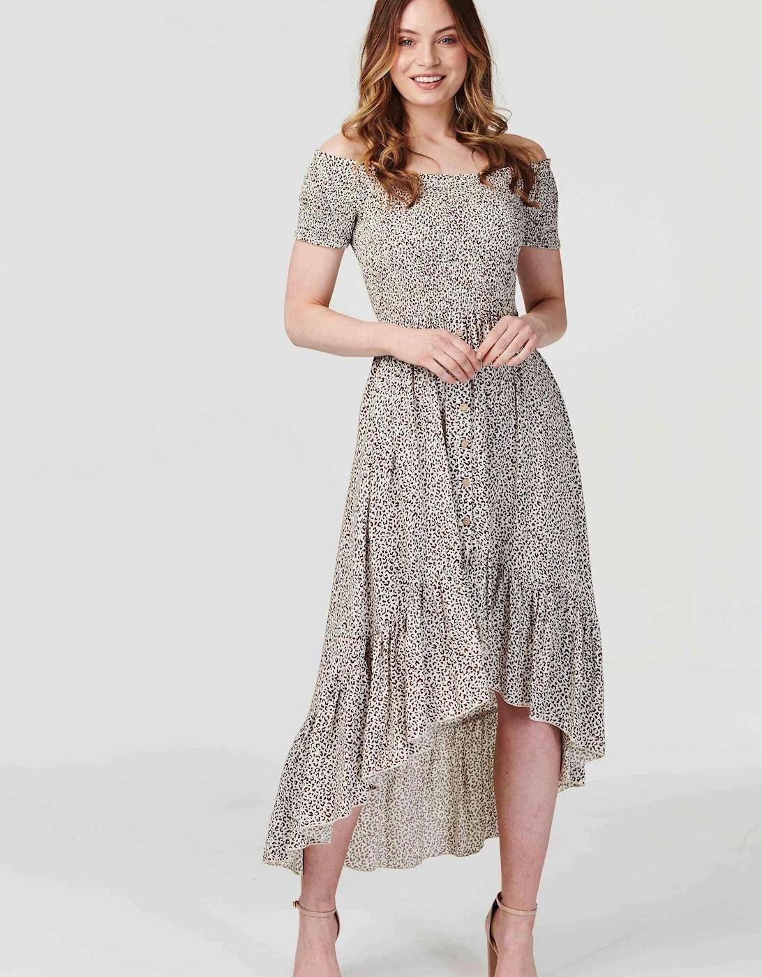 Ditsy Print Off The Shoulder Dress, 2 of 1