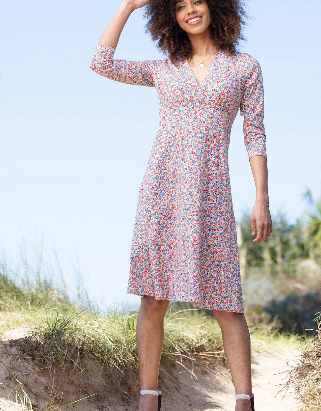 Cheselbourne 3/4 Sleeve Jersey Dress, 2 of 1