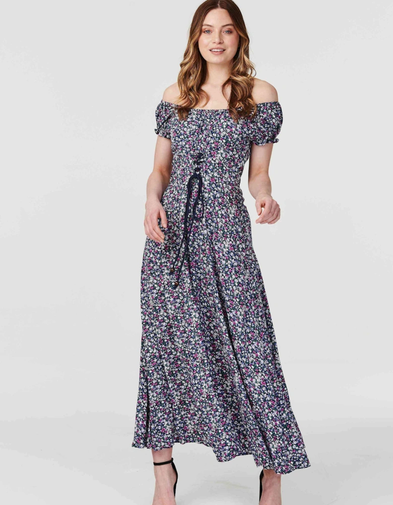 Ditsy Floral Bardot Maxi Dress