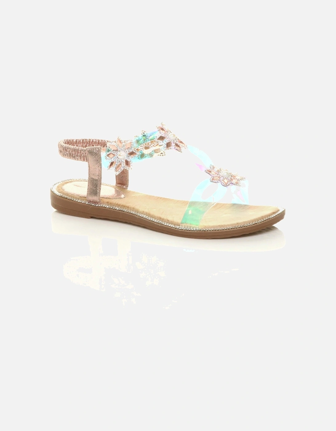 Flat  Heel Transparent Slingback  Sandals, 2 of 1