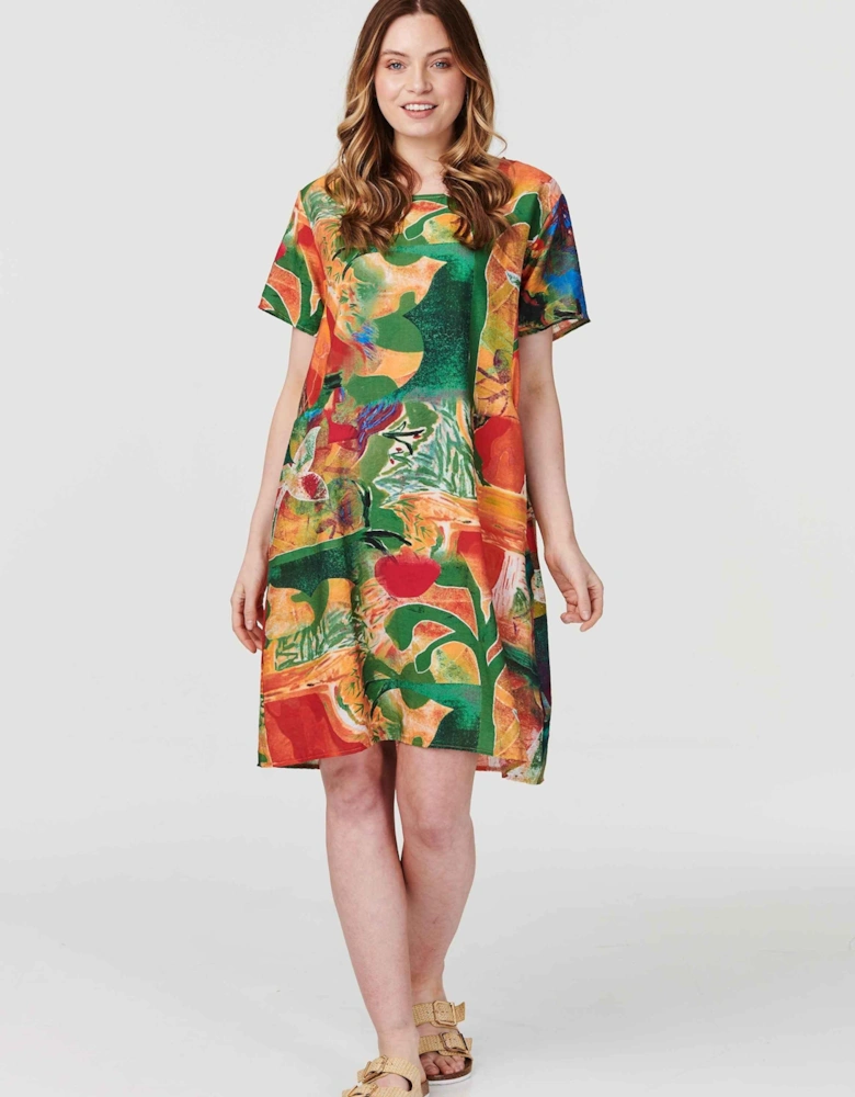 Abstract Print Tunic Dress
