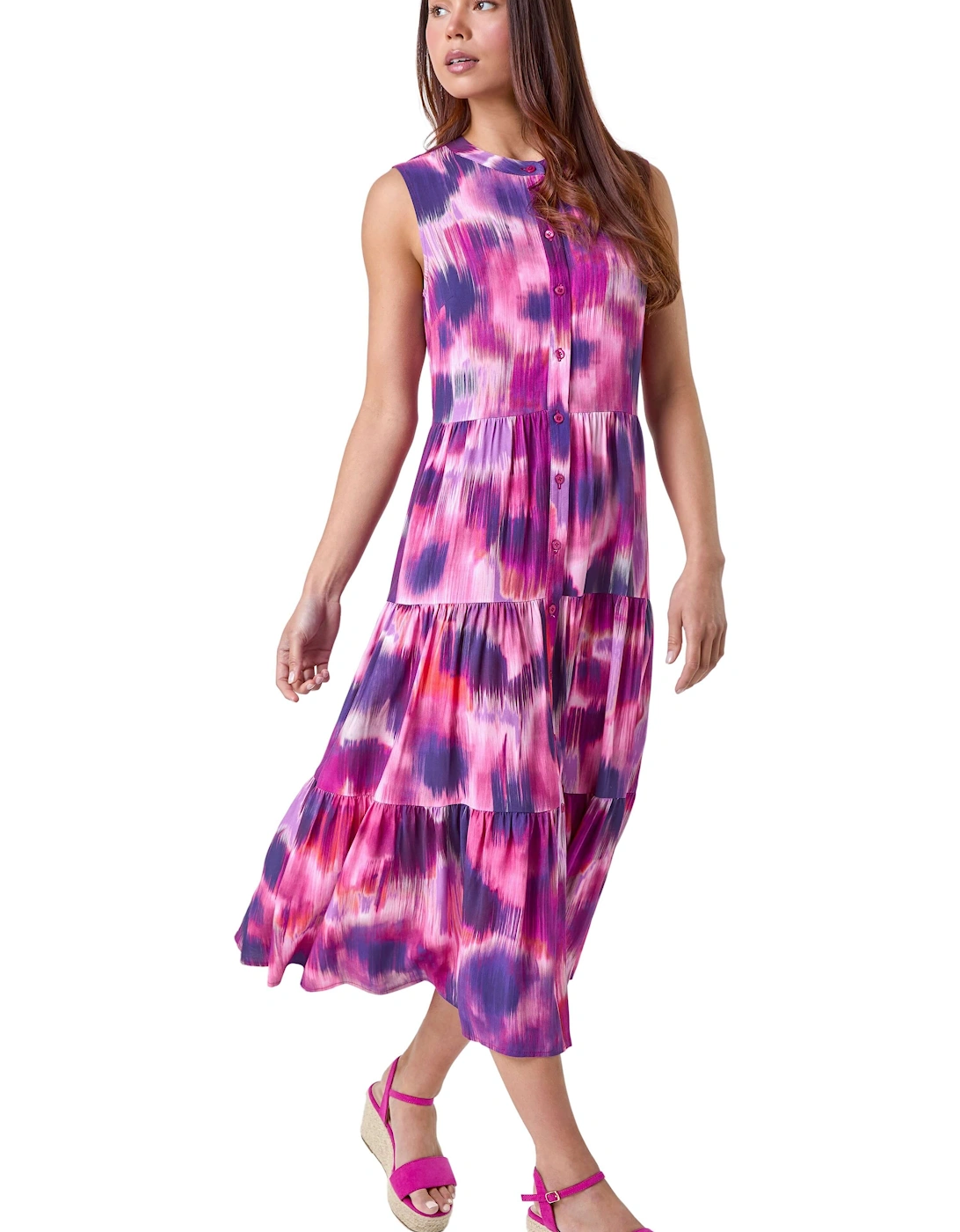 Petite Tie Dye Midi Shirt Dress, 2 of 1