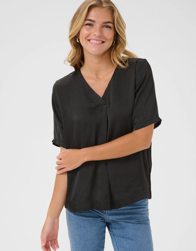 KAariel Short Sleeve V-Neck Blouse