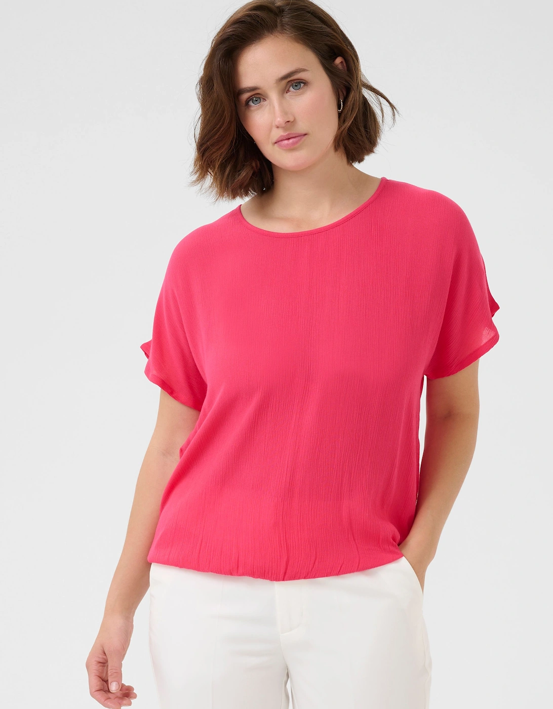 Amber Round Neck Short Sleeve Blouse, 2 of 1