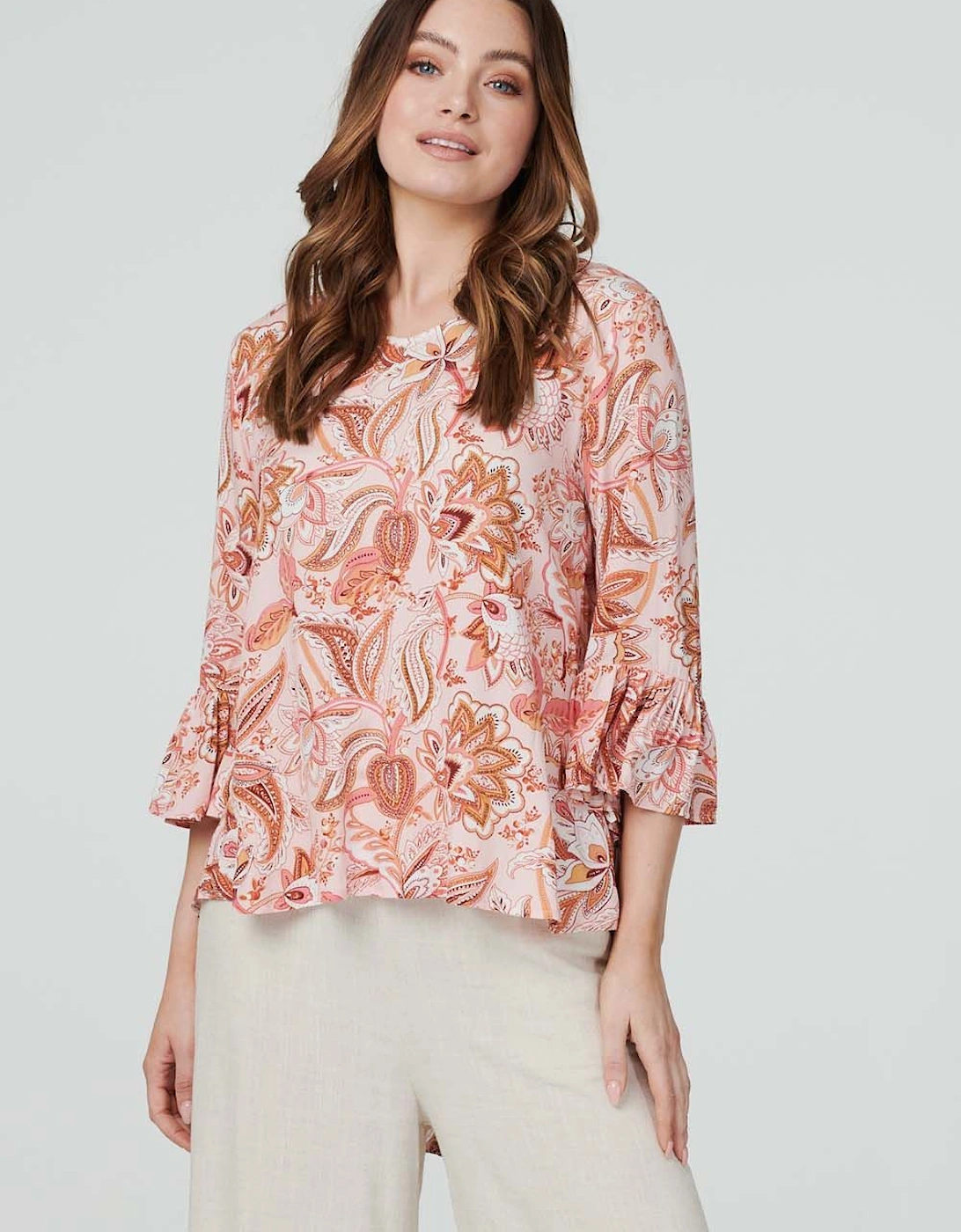 Paisley Print Oversized Blouse, 2 of 1