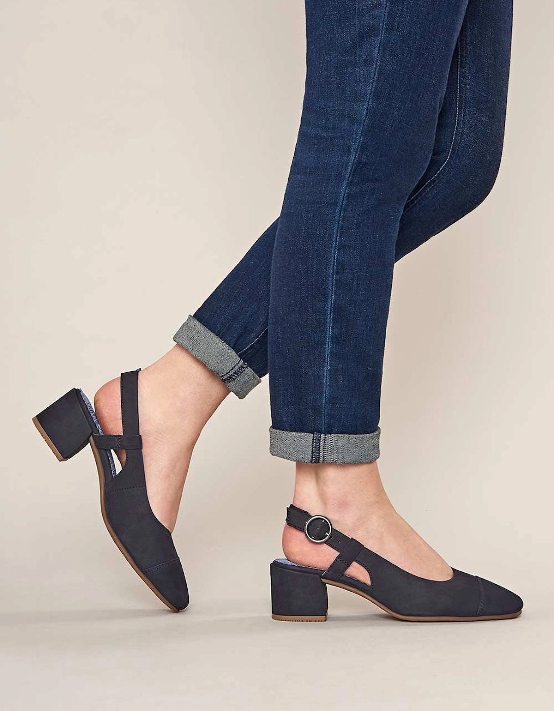 'Emiko' Nubuck Slingback Court Heels, 2 of 1