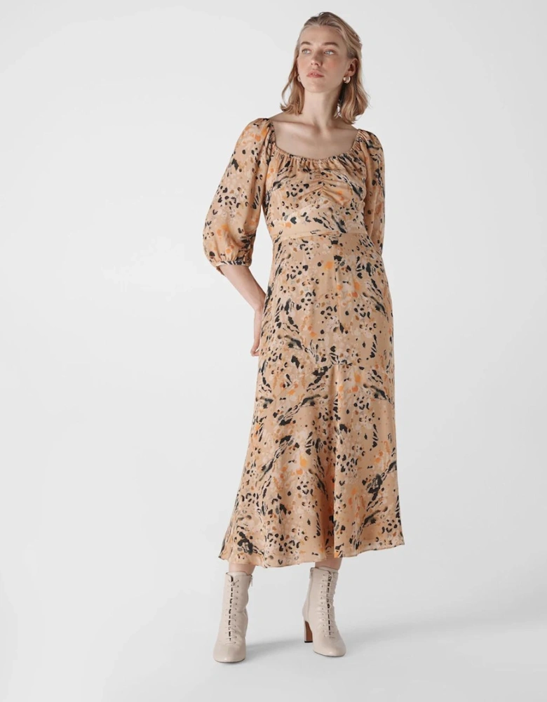 Leopard Print Silk Dress Animal Print
