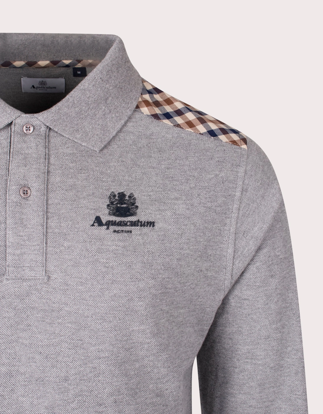 Stripes Piquet Long Sleeve Polo Shirt
