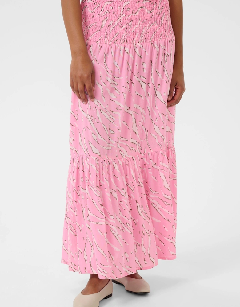 KAmaxi Smock Waist A-line Fit Maxi Skirt