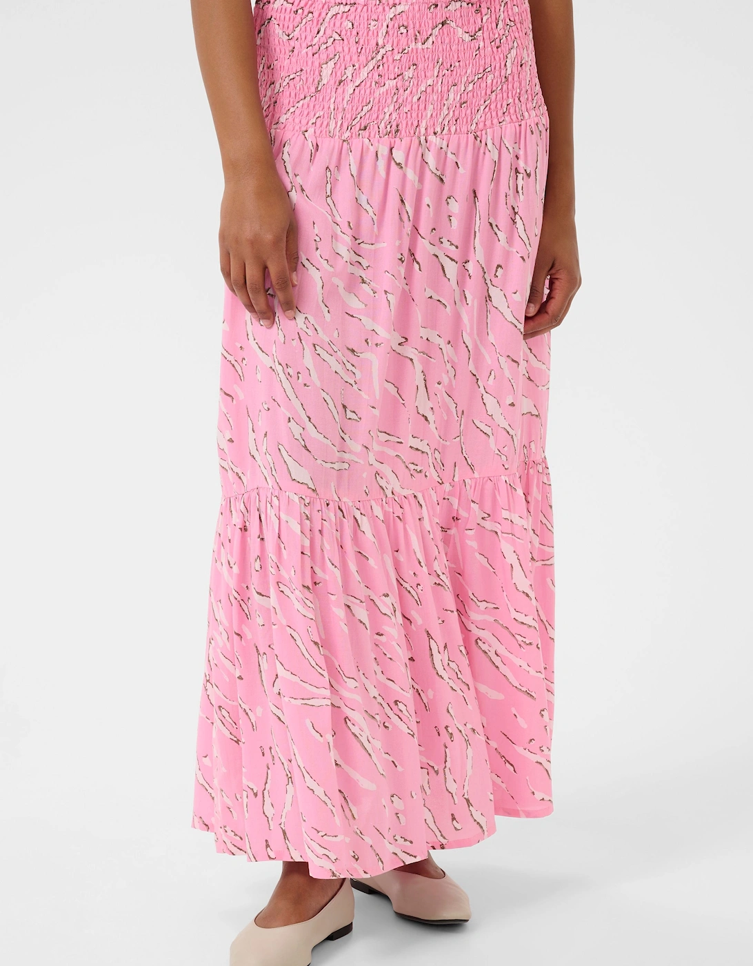 KAmaxi Smock Waist A-line Fit Maxi Skirt, 2 of 1