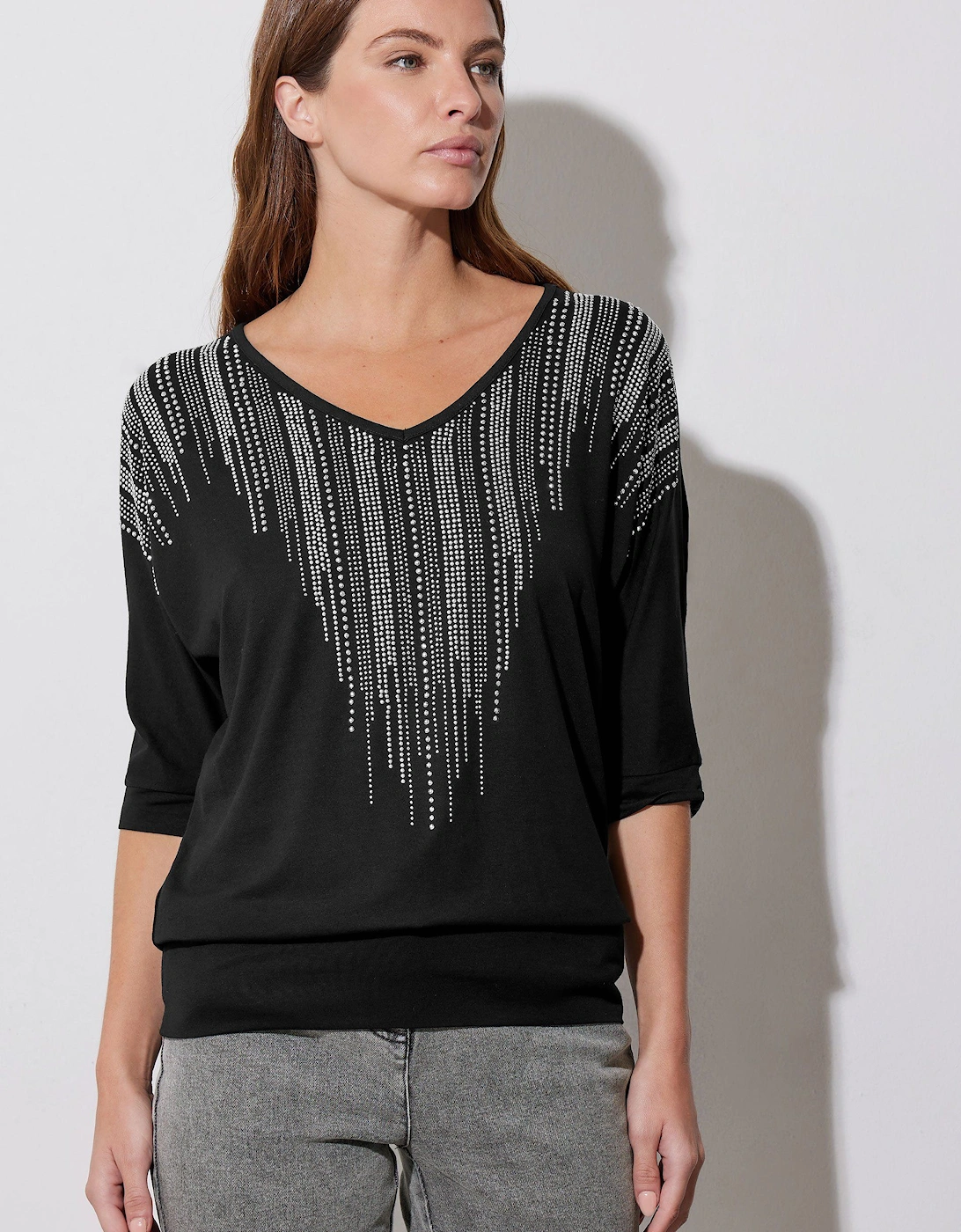 Embellished Neckline Top, 2 of 1