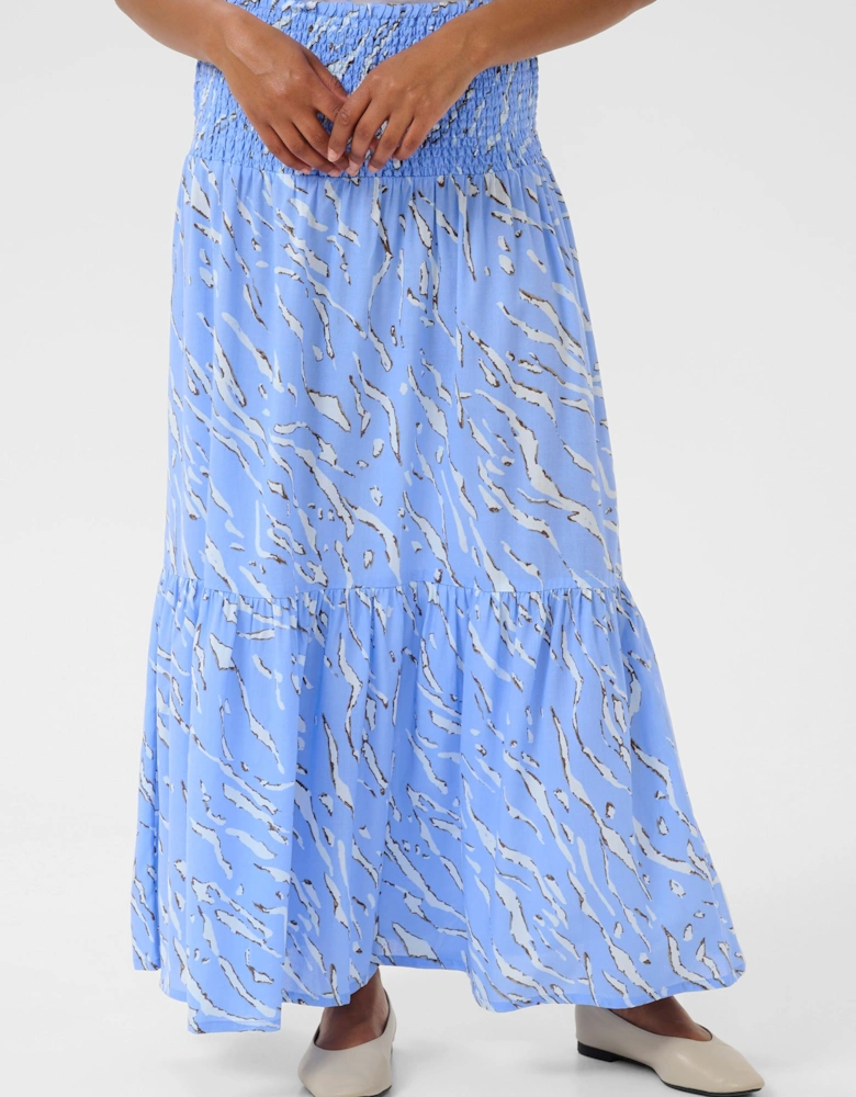 KAmaxi Smock Waist A-line Fit Maxi Skirt