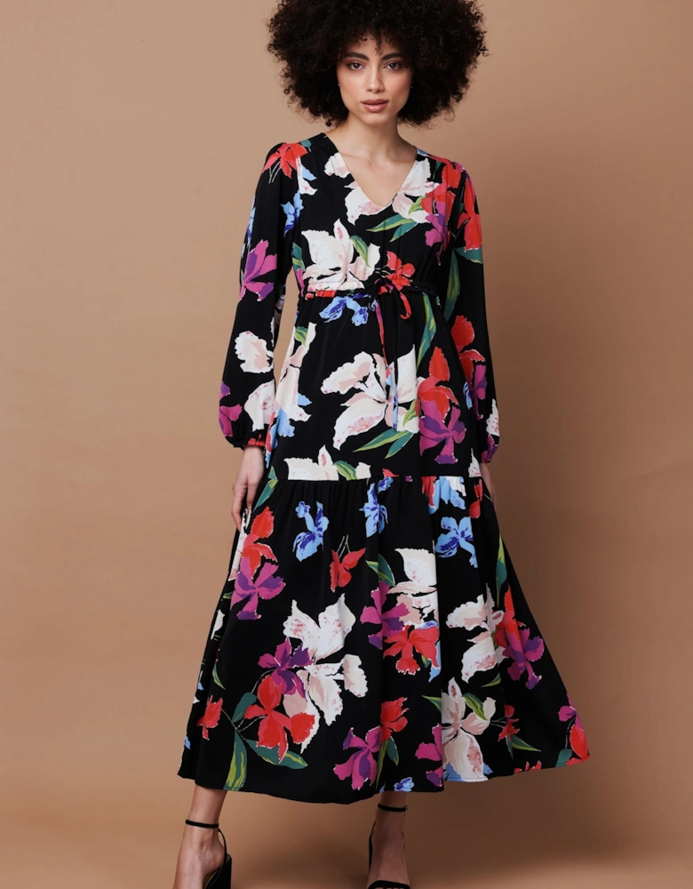 Floral Tiered Maxi Dress