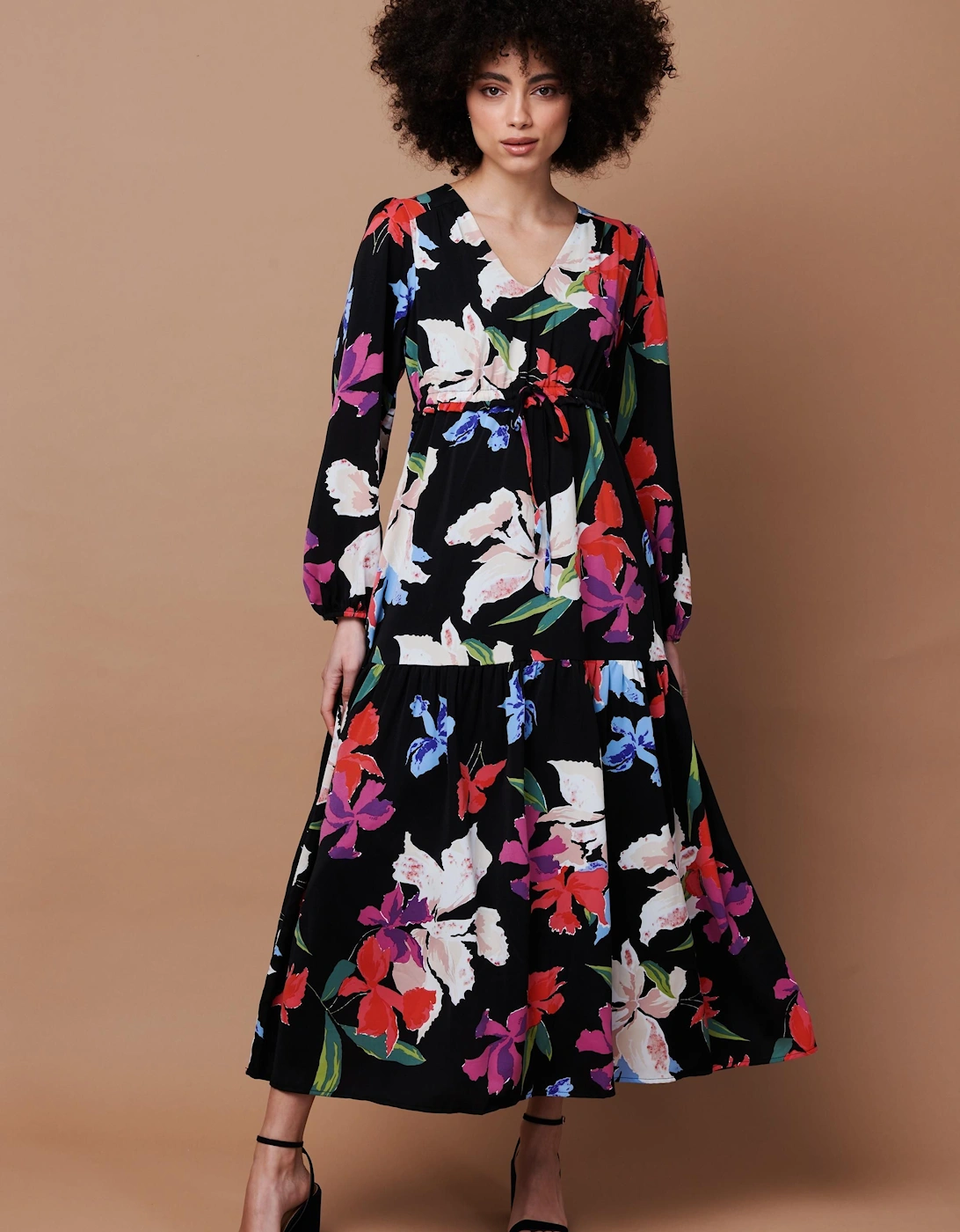 Floral Tiered Maxi Dress, 2 of 1